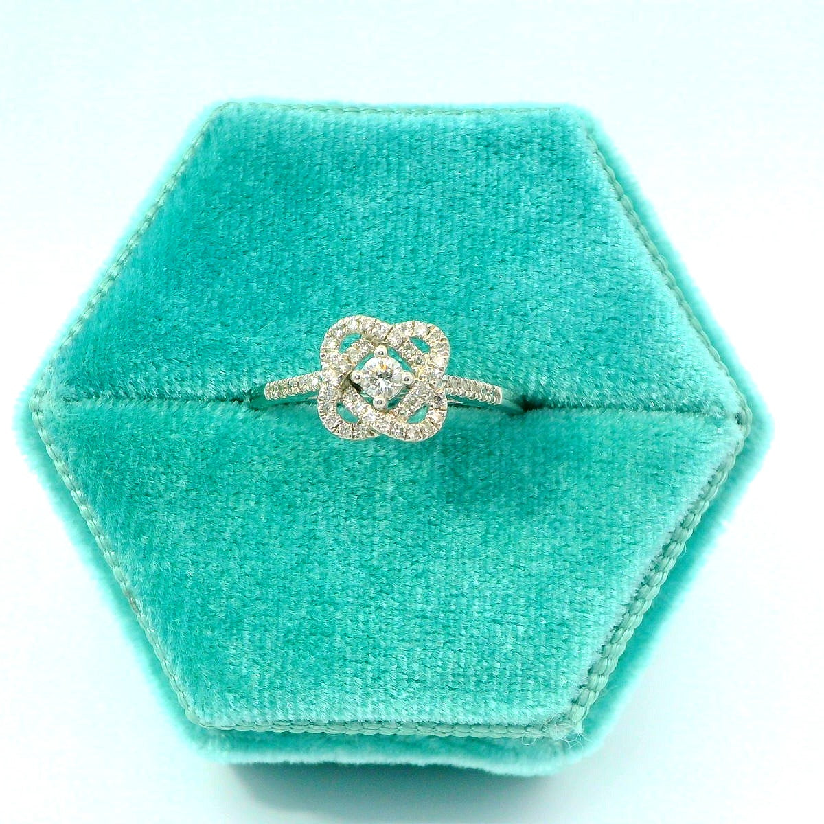 10K Knotted Engagement Ring