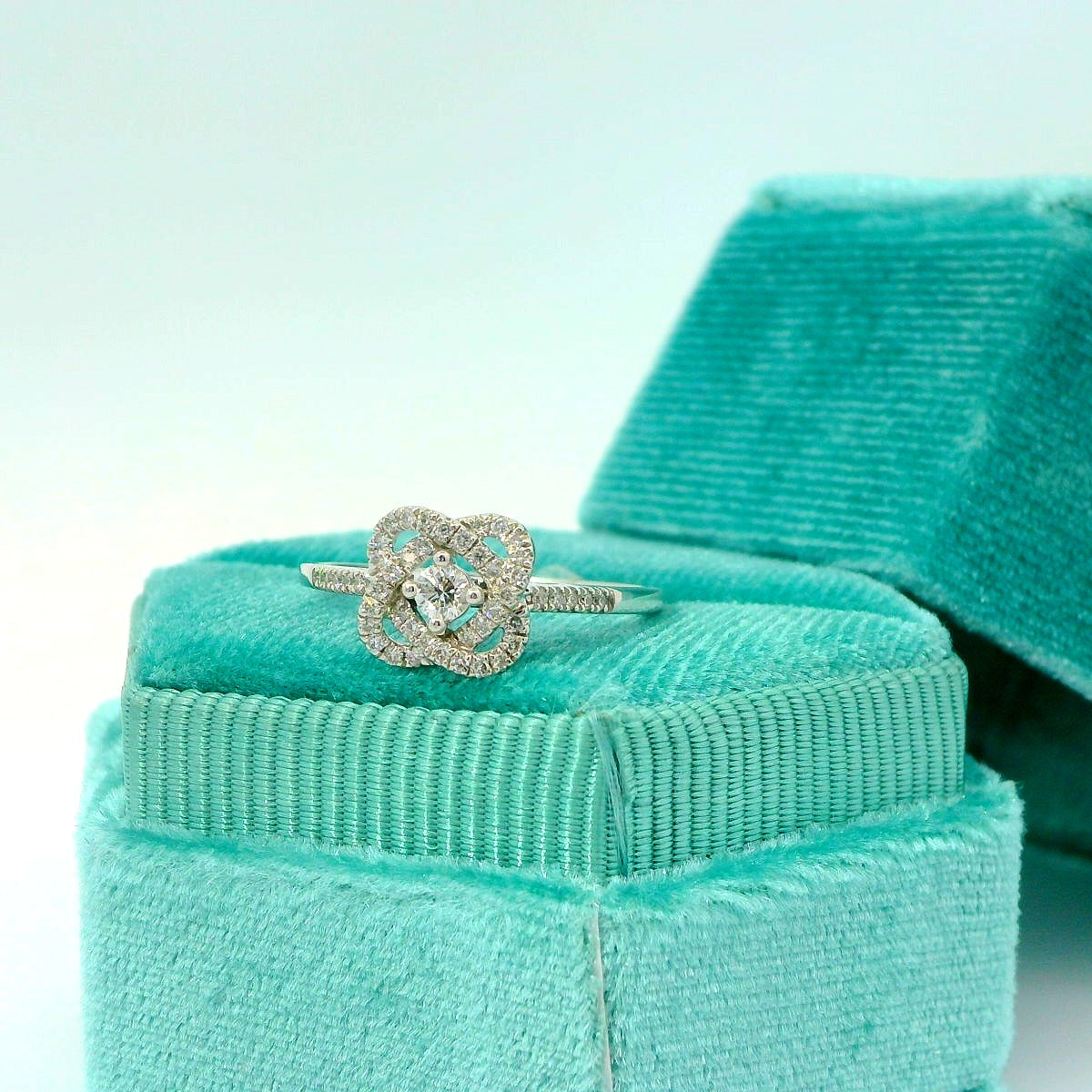 10K Knotted Engagement Ring