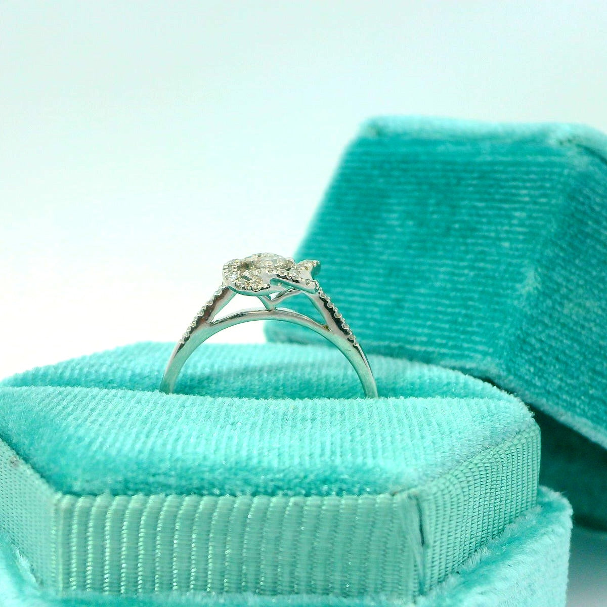 10K Knotted Engagement Ring