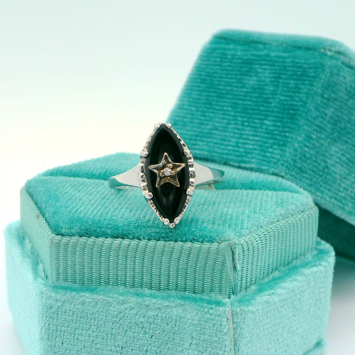 10K Marquis Onyx Ring