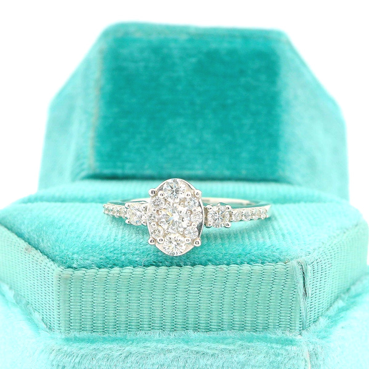 14K Cathedral Diamond Engagement Ring