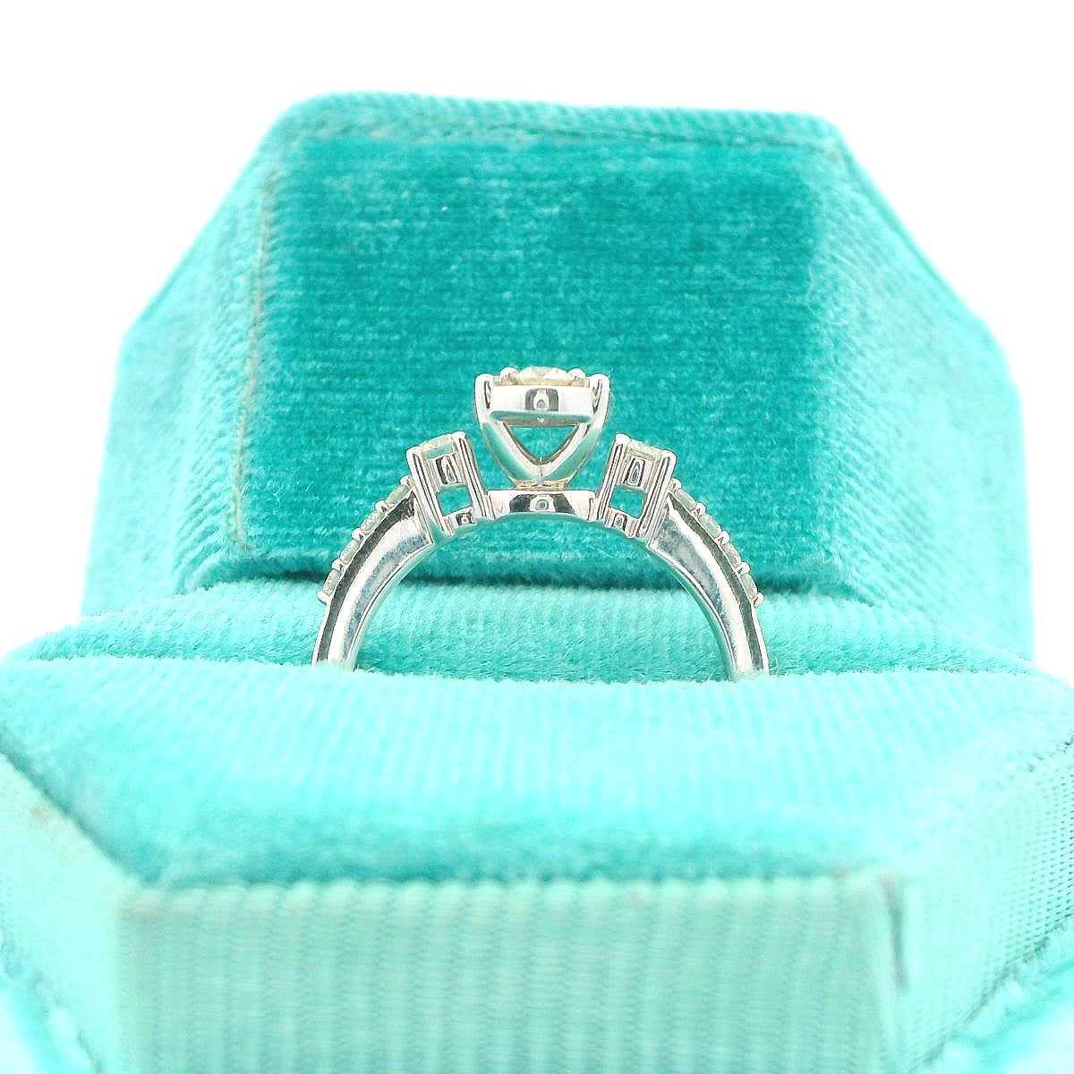 14K Cathedral Diamond Engagement Ring