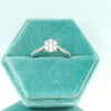 14K Floral Diamond Engagement Ring