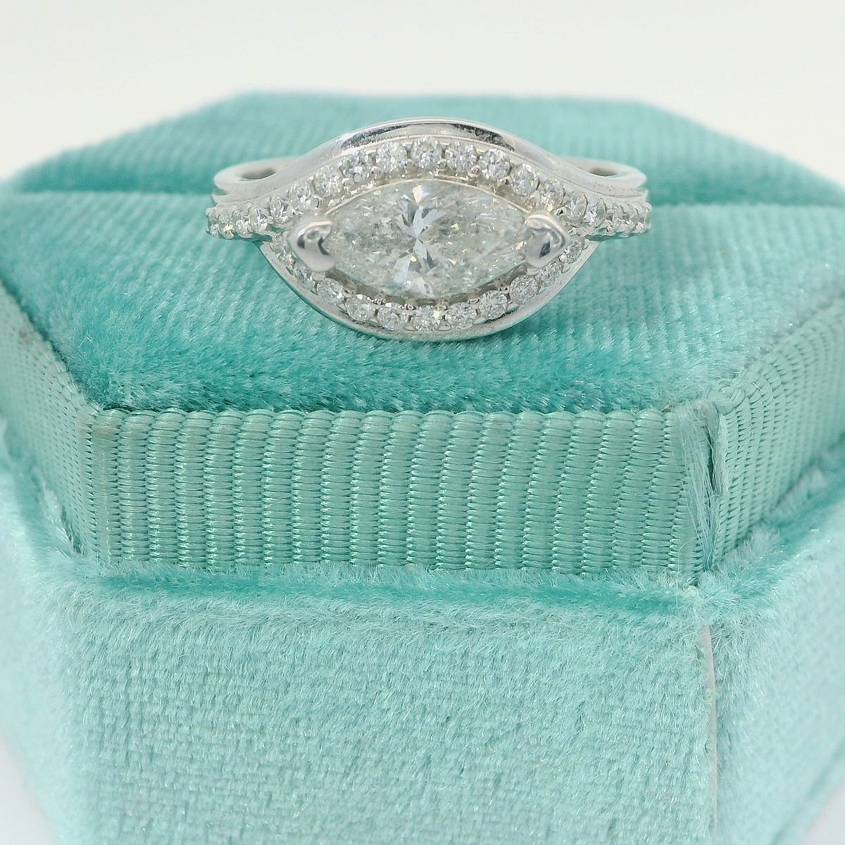 14K Marquise Diamond Engagement Ring