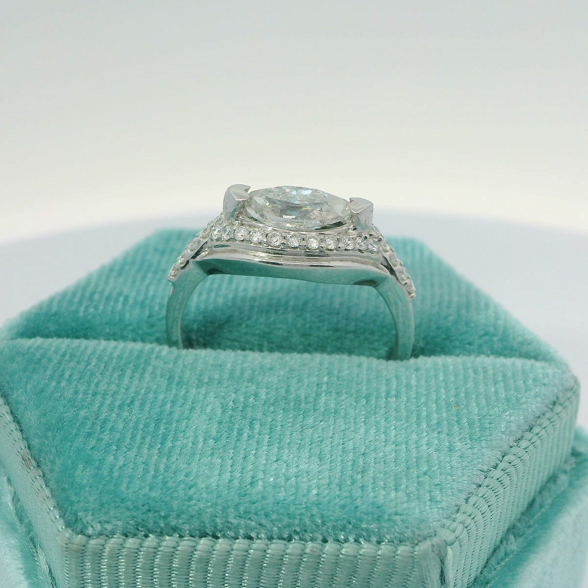 14K Marquise Diamond Engagement Ring