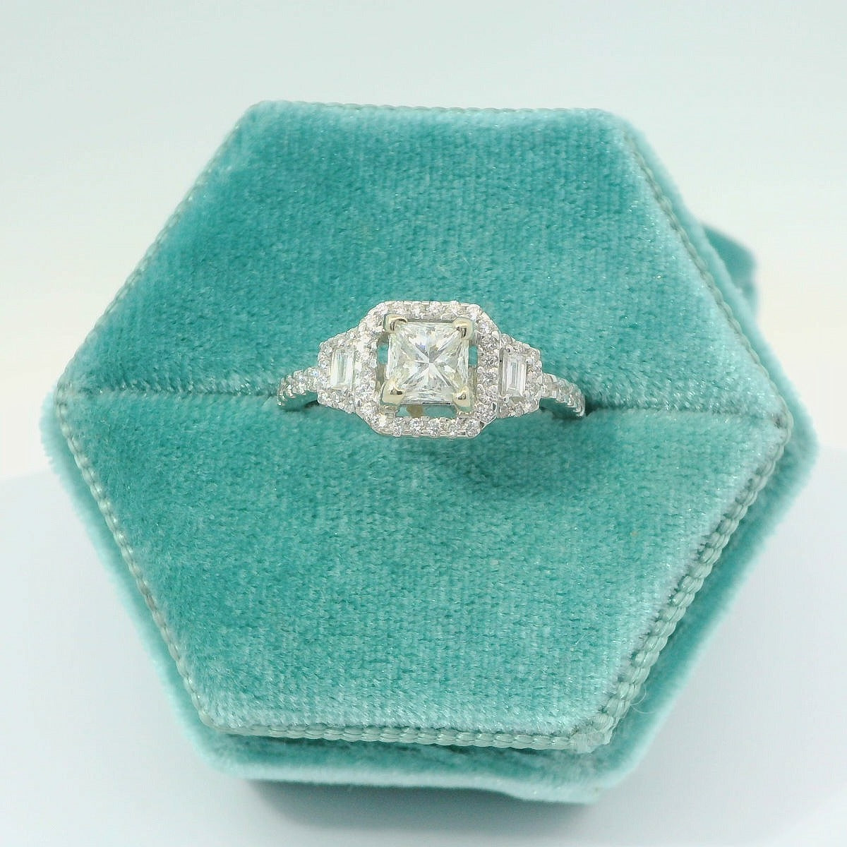 14K Halo Gatsby Diamond Engagement Ring