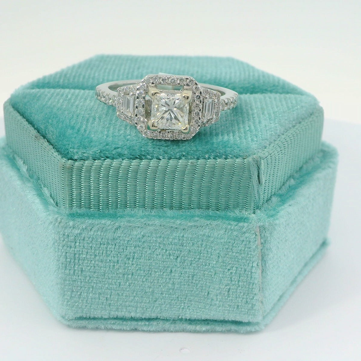 14K Halo Gatsby Diamond Engagement Ring