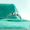 10K Blue & White Diamond Engagement Ring