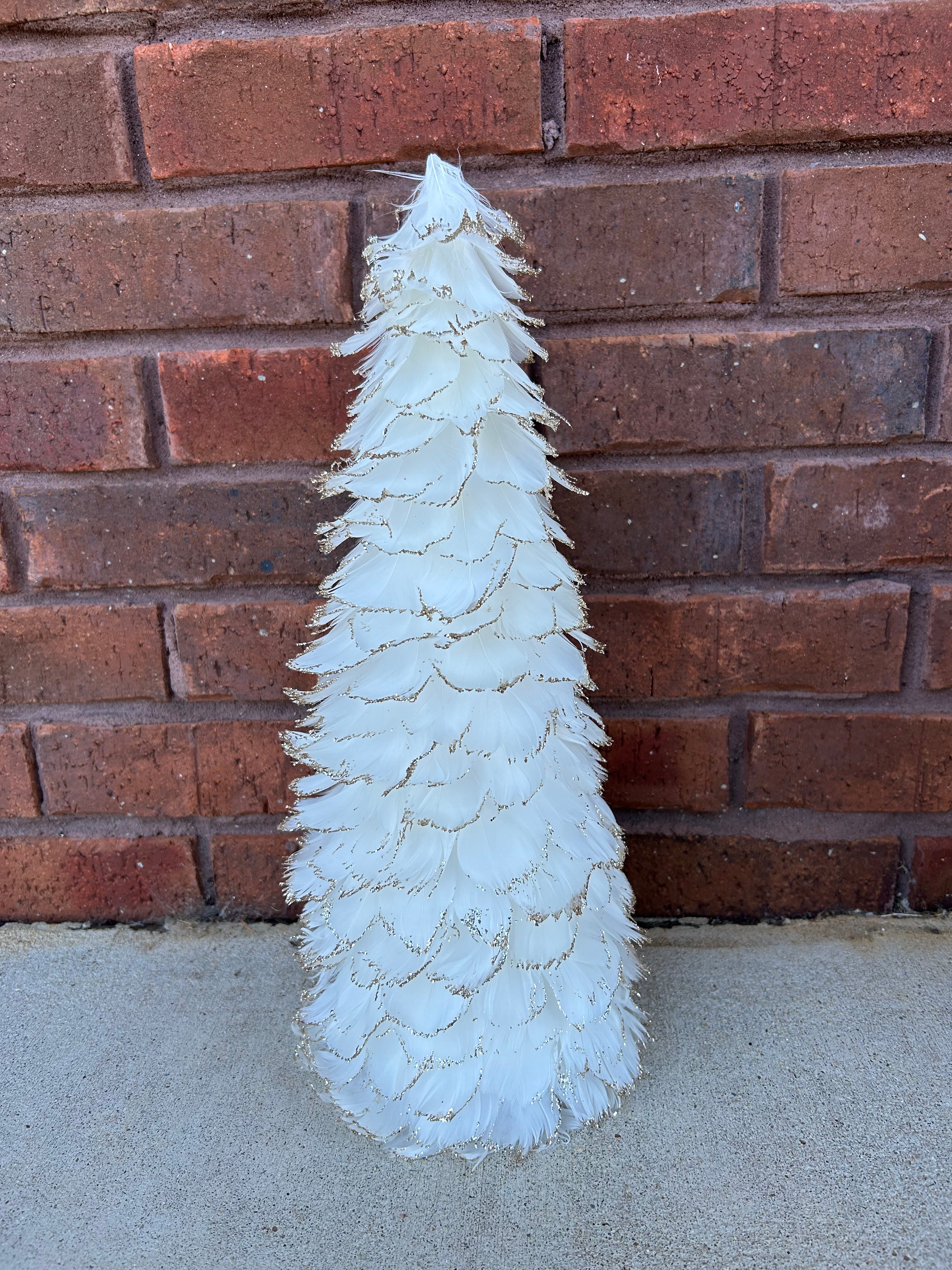 Winter Feather Trees 15”