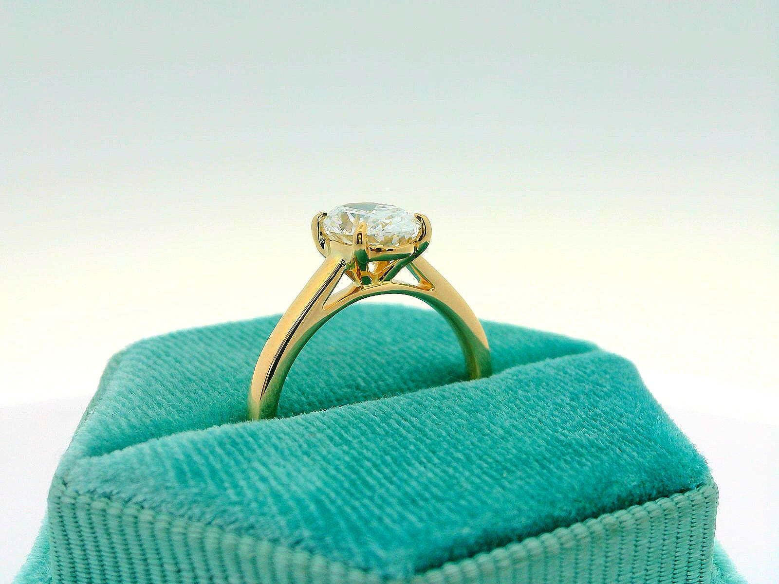 14K Solitaire 1.5CTW Oval Engagement Ring