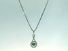 Sterling Silver Twisted Emerald Necklace
