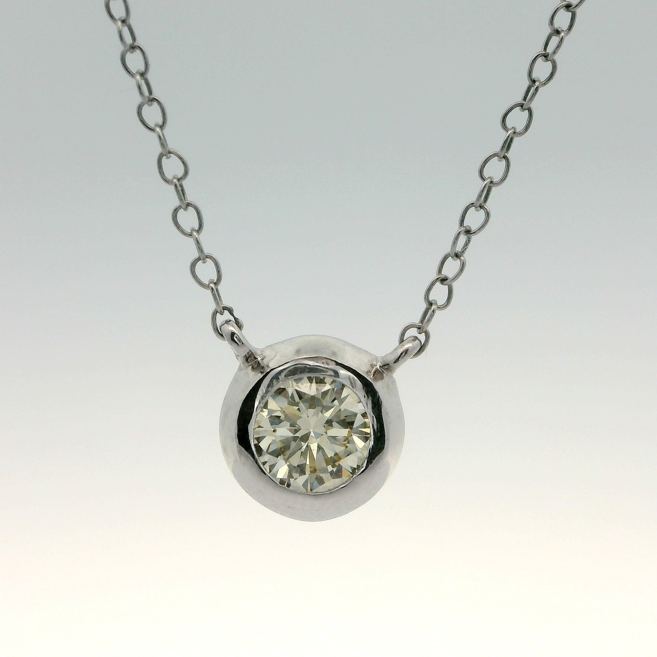 14K 0.50CTW Bezel-Set Diamond Necklace