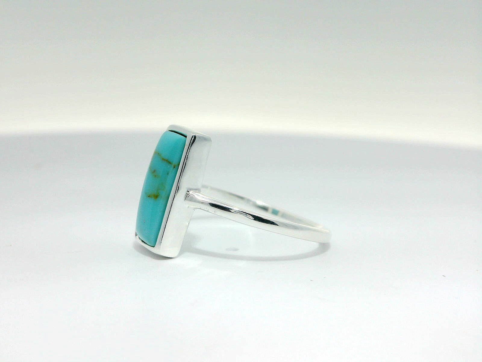 Sterling Silver North South Turquoise Ring