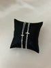 Sterling Silver Cross Double Strand Bracelet