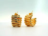 Gold Filled Chunky Gold Wave Hoops