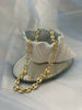 Gold Filled Puffed Mariner Style 16” Chain