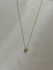 Princess-cut CZ Pendant Necklace