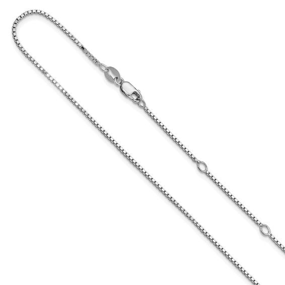 Sterling Silver 1.1MM Adjustable-Length Box Chain