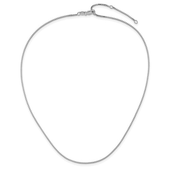 Sterling Silver 1.1MM Adjustable-Length Box Chain