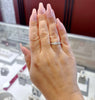 14K Past, Present, Future Engagement Ring With Hidden Diamond