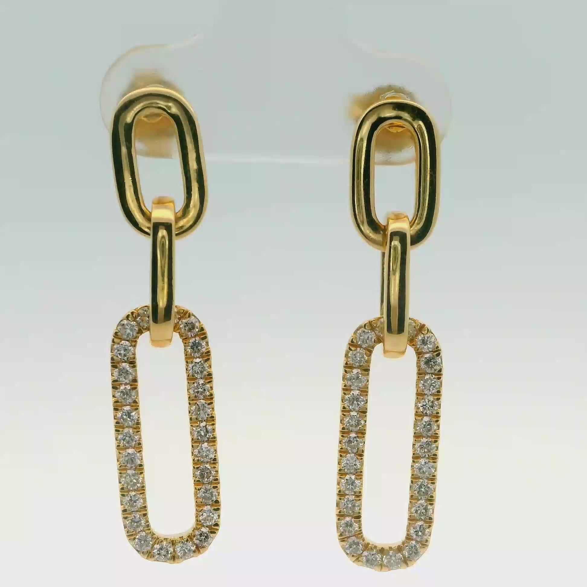 14K Paperclip Earrings