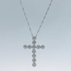 Load and play video in Gallery viewer, 14K Round Dia Cross Necklace