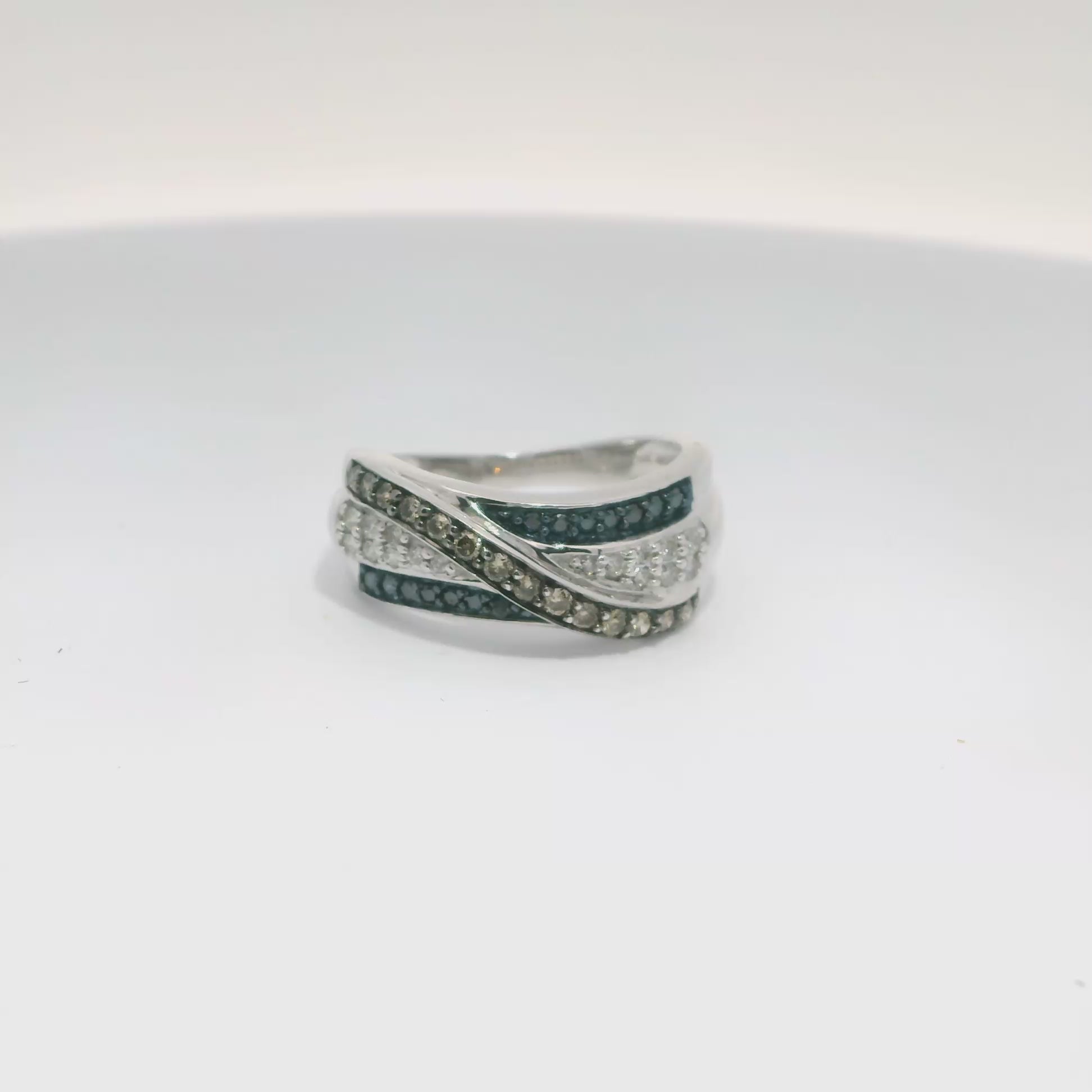 10K Chocolate and Blue Dia Ring