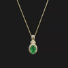 Load and play video in Gallery viewer, 10K Oval Emerald Necklace