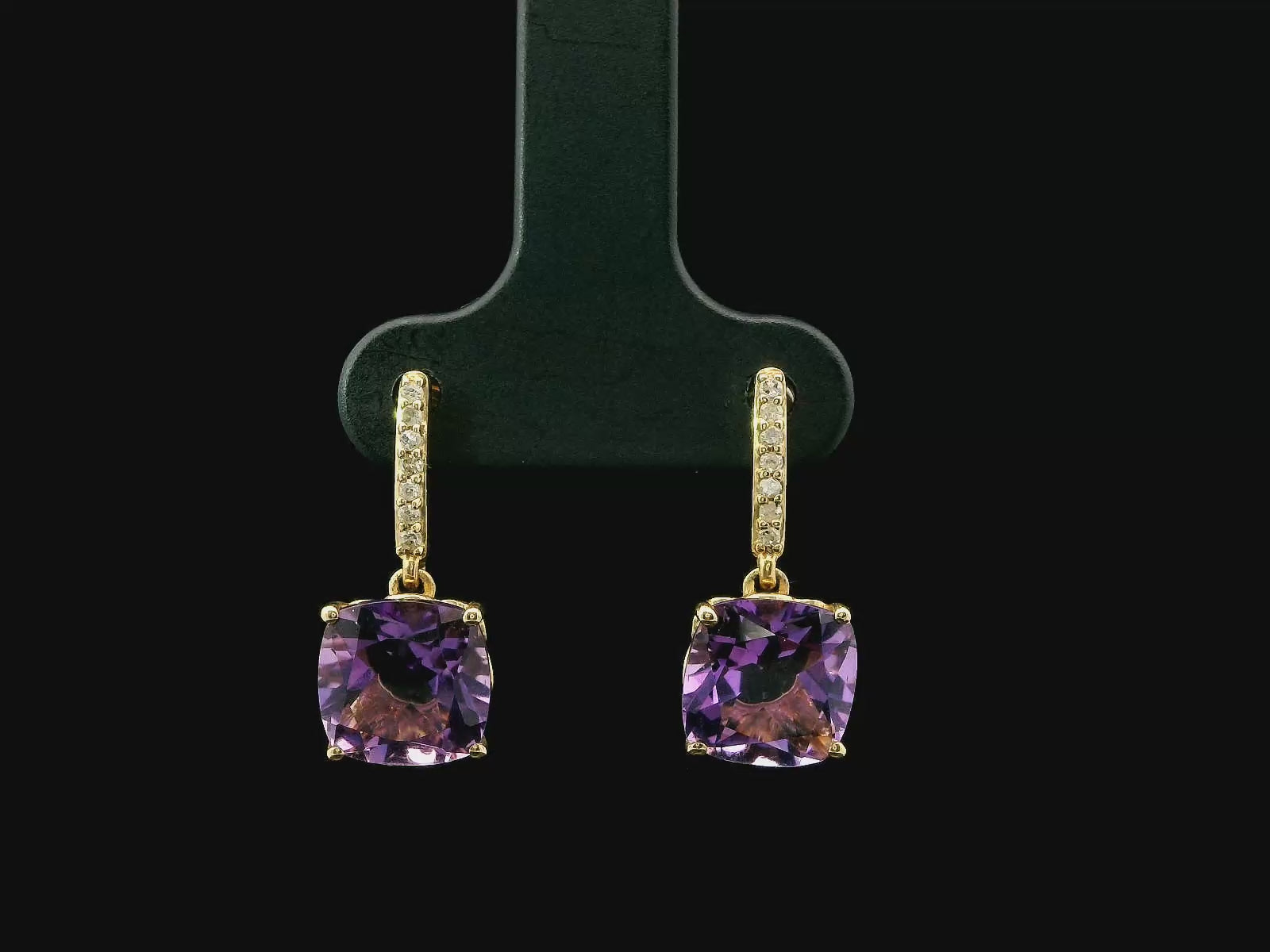 10K Amethyst Earrings