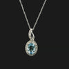 Load and play video in Gallery viewer, 10K Oval Aqua Necklace