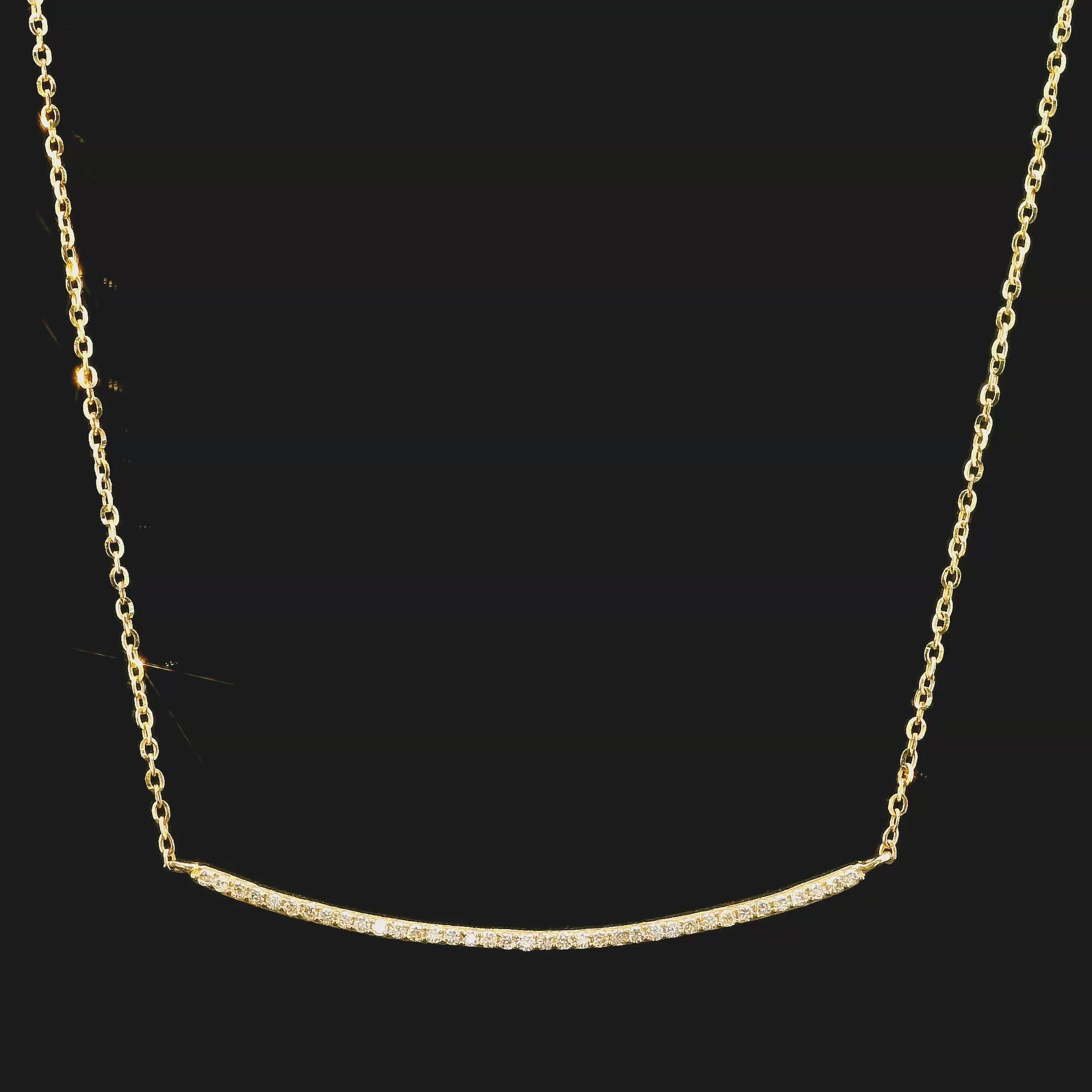 14K Dia Bar Necklace