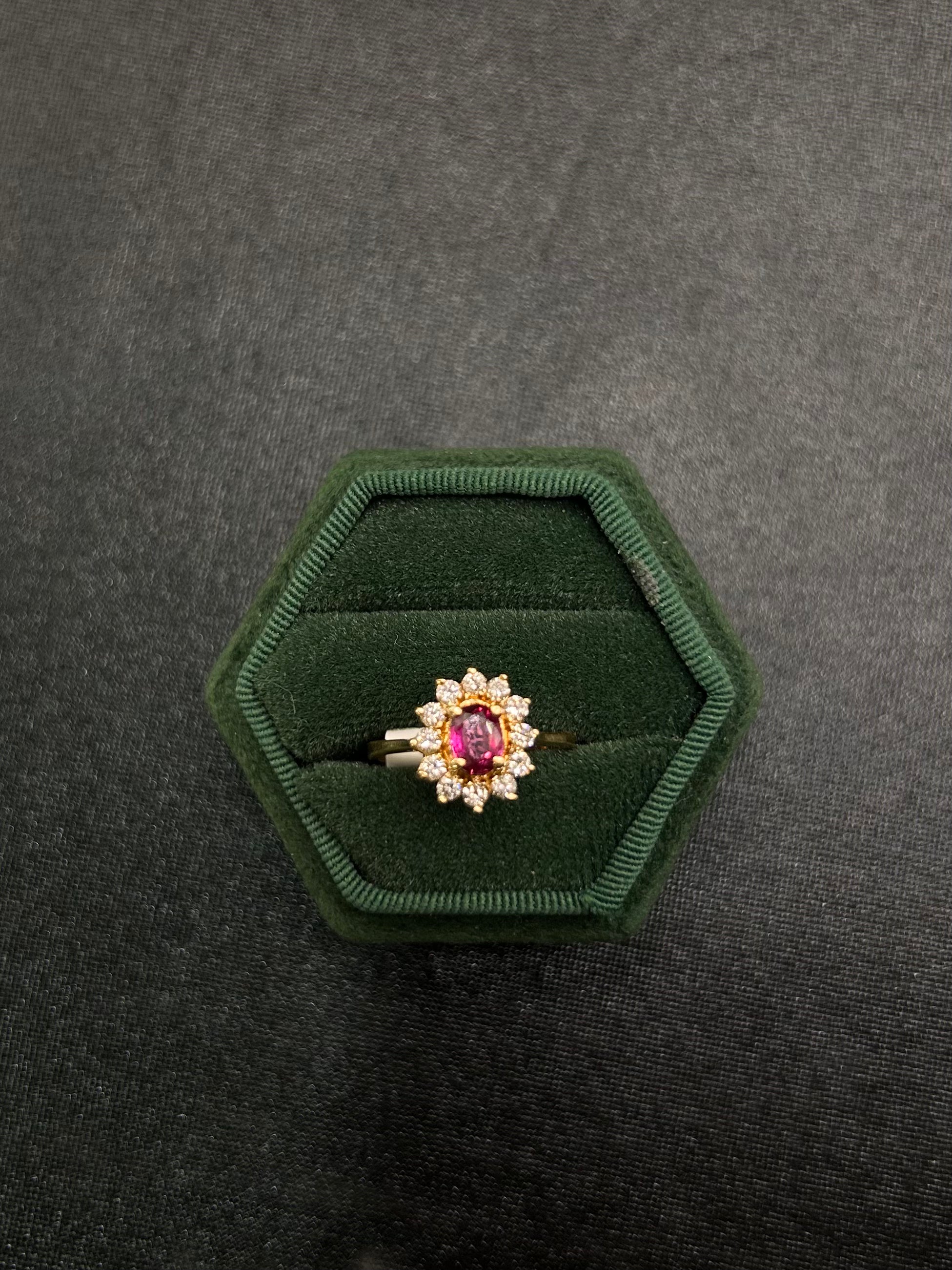 14K Ruby Flower Ring