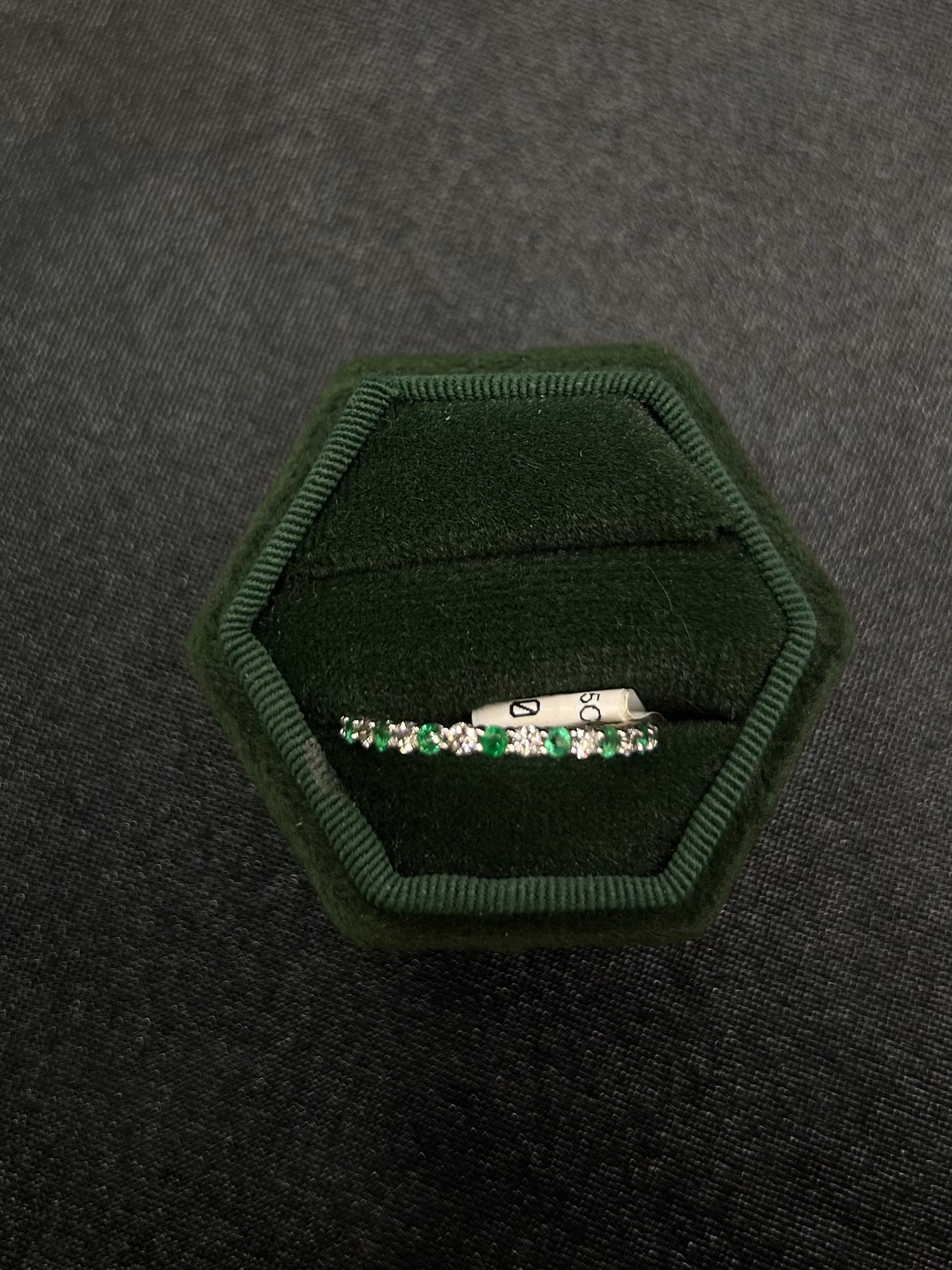 14K Emerald Band