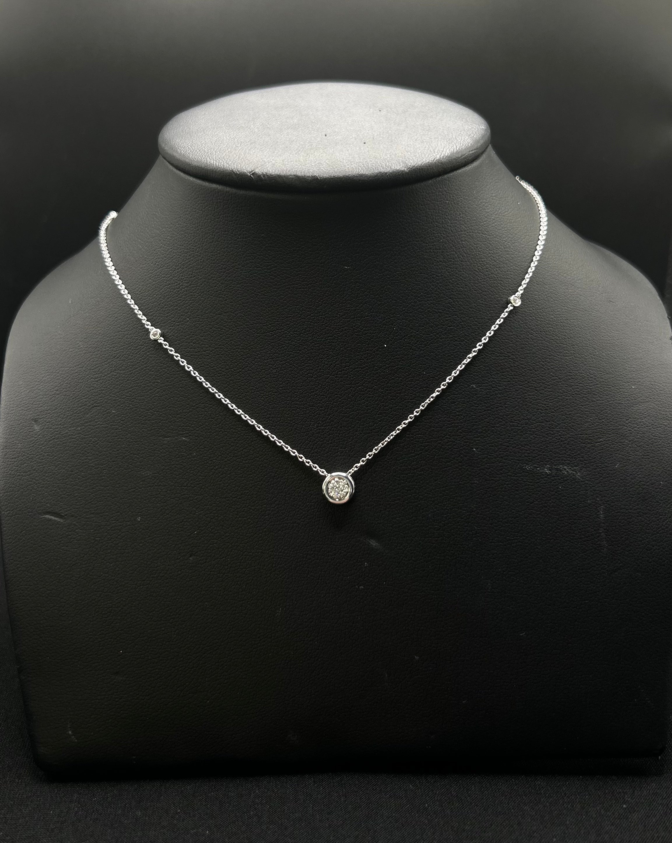 10K Bezel Necklace