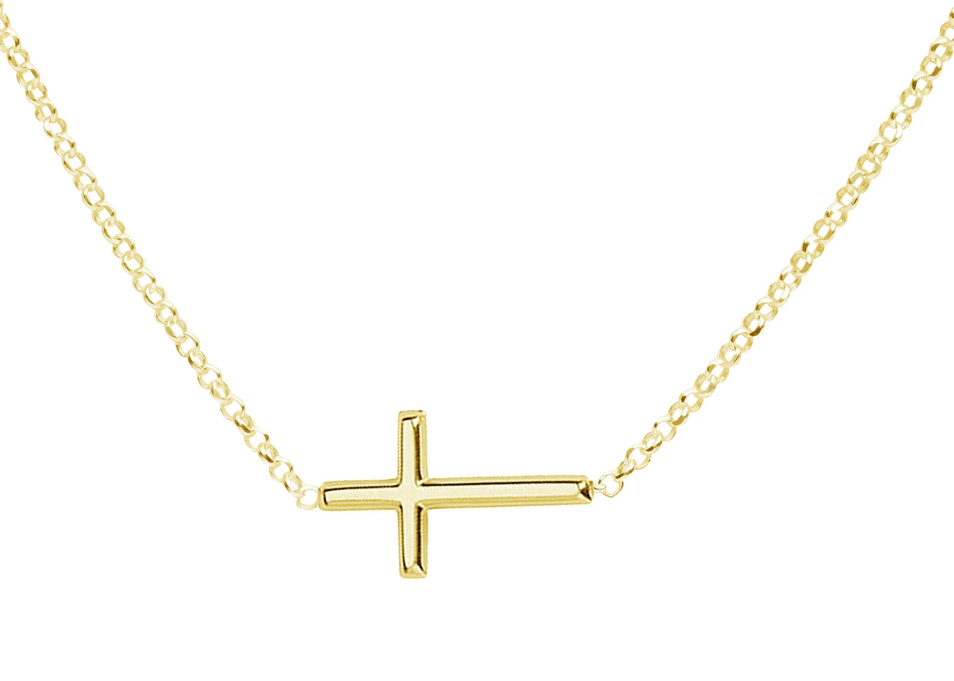 Horizontal Cross Necklace