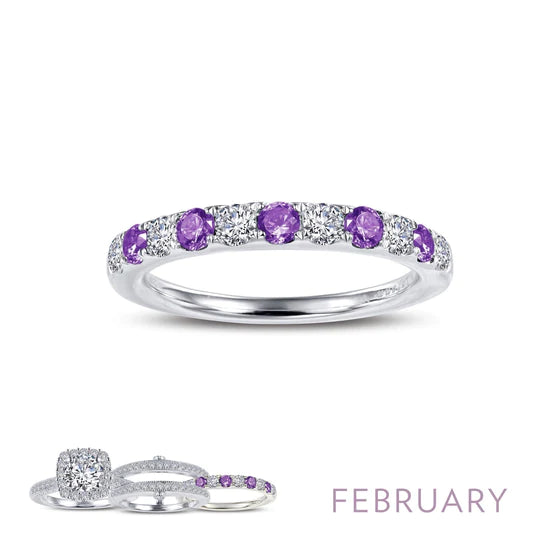 Lafonn Amethyst Birthstone Band