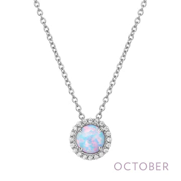 Lafonn Opal Birthstone Necklace