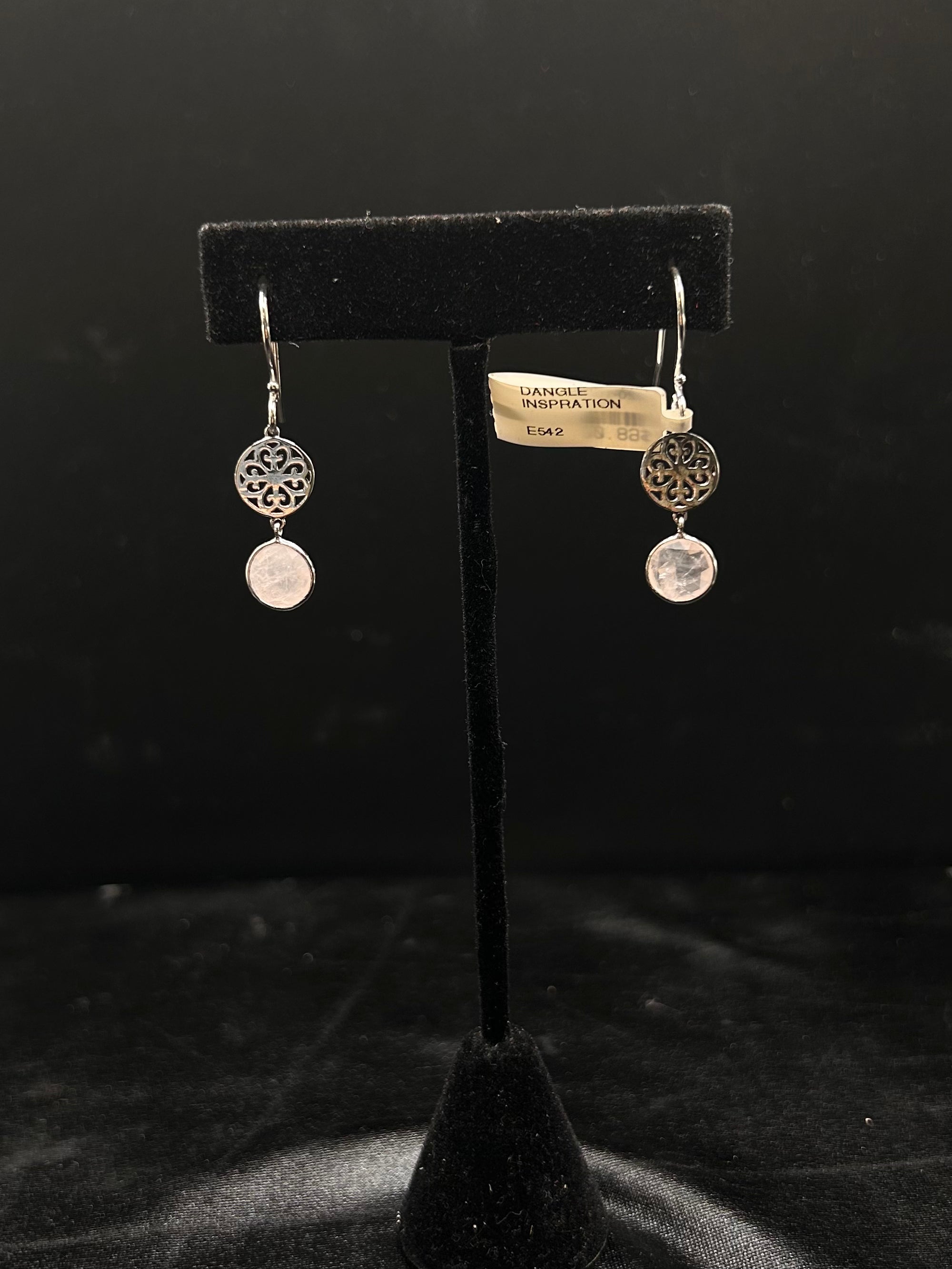 Sterling Silver Pink Earrings