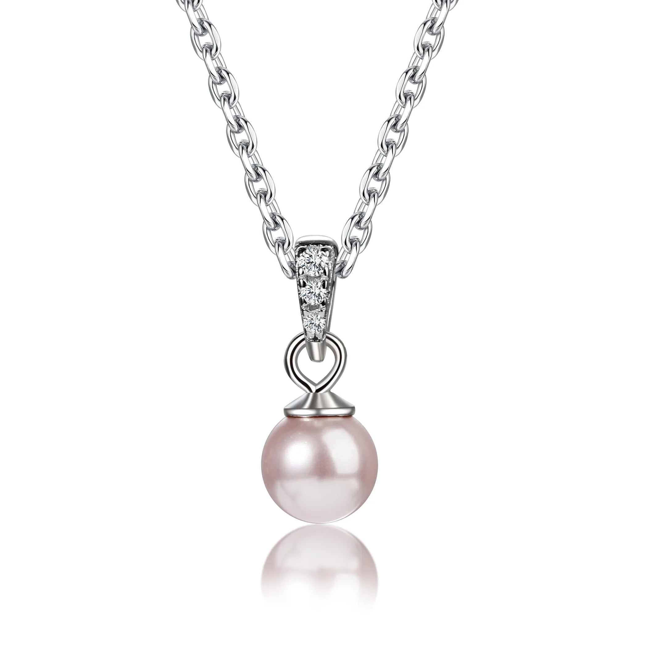 Sterling Silver Pearl Pendant Necklace